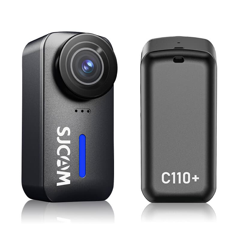 SJCAM C110+ 4K Actionkamera mit Gyro-Stabilisierung 170° Ultra-Weitwinkel f1.8 Blende 120 Min Aufnahme 30m Wasserdicht mit Gehäuse Kompakt