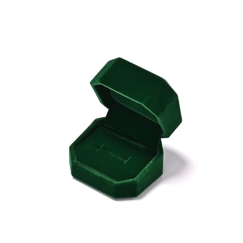 Oirlv Samt-Box-Set für Ringe, Edelgrüne Schmuckbox, hochwertige Box für Ohrringe, Armbänder und Halsketten, Schmuck-Organizer für Heiratsantrag