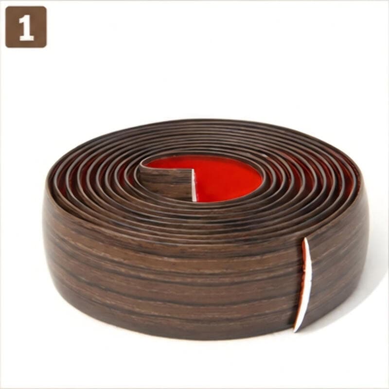 Art3d Selbstklebende Vinyl-Fugenabdeckung, 122 x 4 x 0,3 cm, braun, Holzoptik, Fugenabdeckung für Laminat, Fliesen, Teppich, einfaches Anbringen