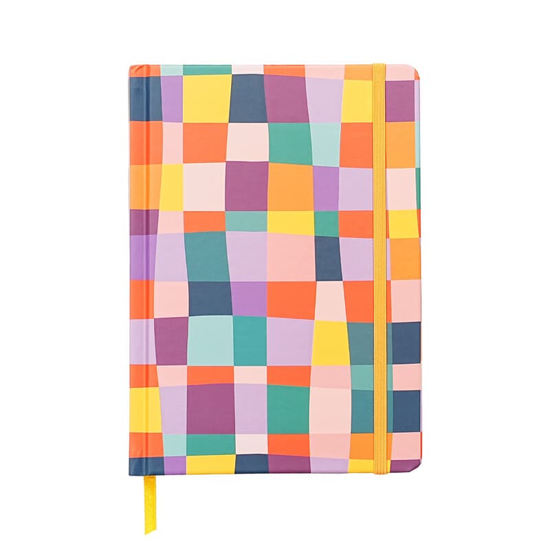 Jubiluu A5-Notizbuch, Hardcover mit strukturierter Hülle, liniert – 96 Blatt (100 g/m² Offsetpapier), Lesezeichen & Gummiband – klassisches