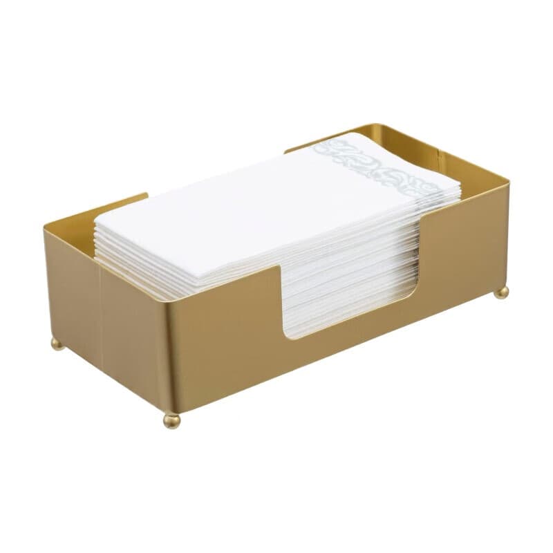 MyGift Papierhandtuchhalter Moderner Goldfarbener Metall Tischhalter für gefaltete Papierhandtücher im Gästebad, Gewerblicher
