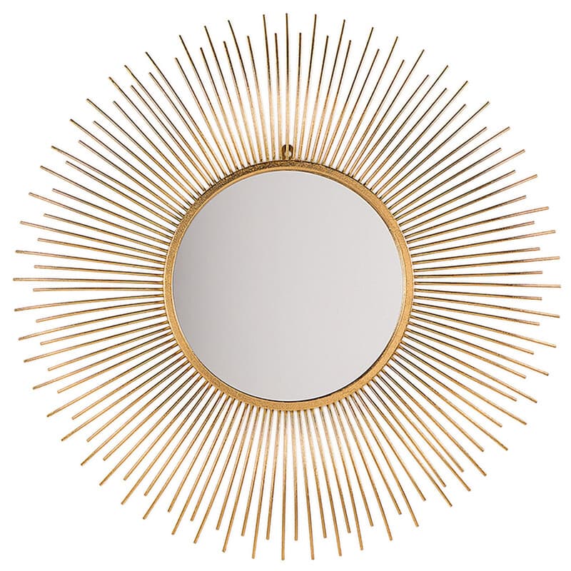 Beliani Metallic-Strahlenspiegel für die Wand, Ø 80 cm, Gold, CILLY
