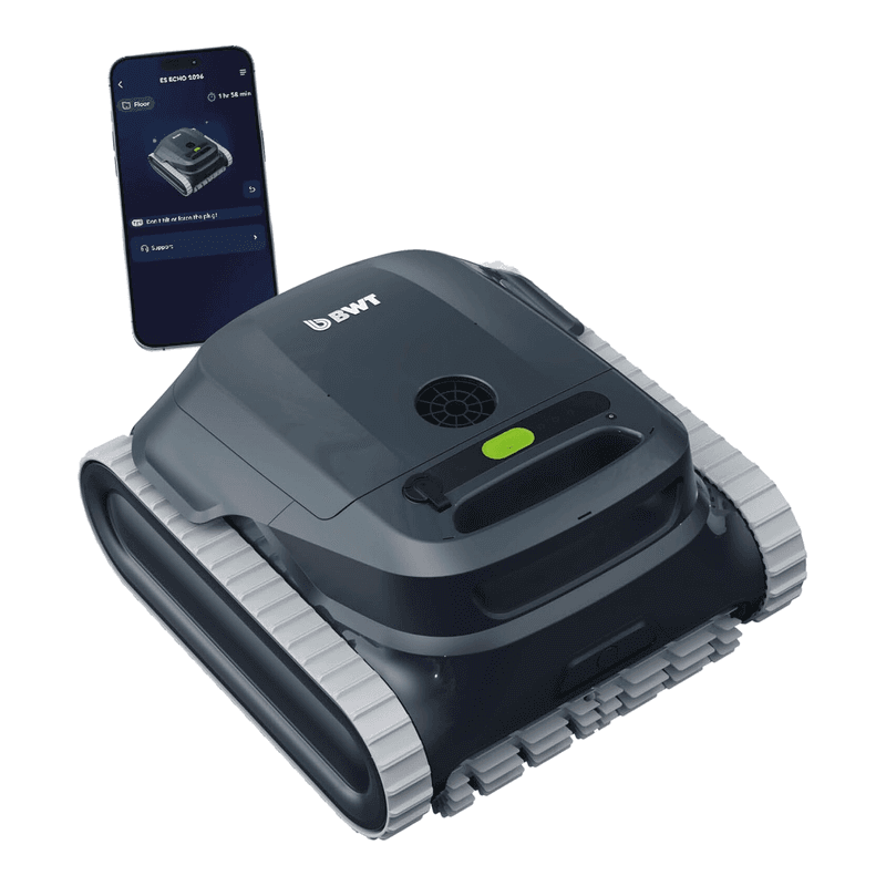 BWT ES Nano Poolroboter | Poolreiniger mit Akku & App-Steuerung | Ultraschall-Smart-Navigation | Wechselbarer Akku | Reinigt Boden/Wände/Wasserlinie
