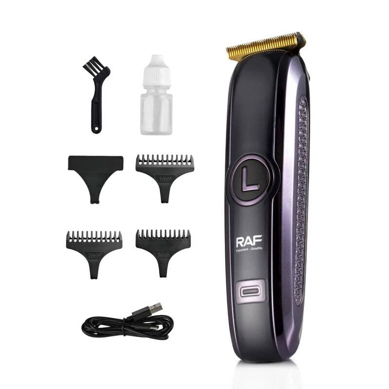 RAF Professioneller Haartrimmer, 5 W Akku-Haartrimmer für Männer, T-Kamm-Fugenschnitt, Barber- und Home-Grooming-Set