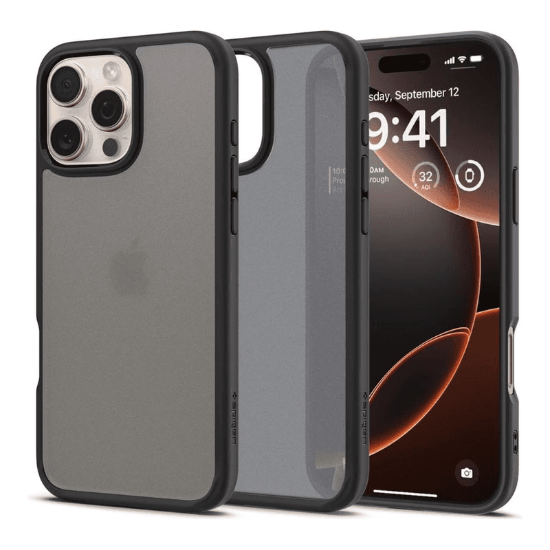Spigen Ultra Hybrid Hülle für iPhone 16 Pro – Schwarz