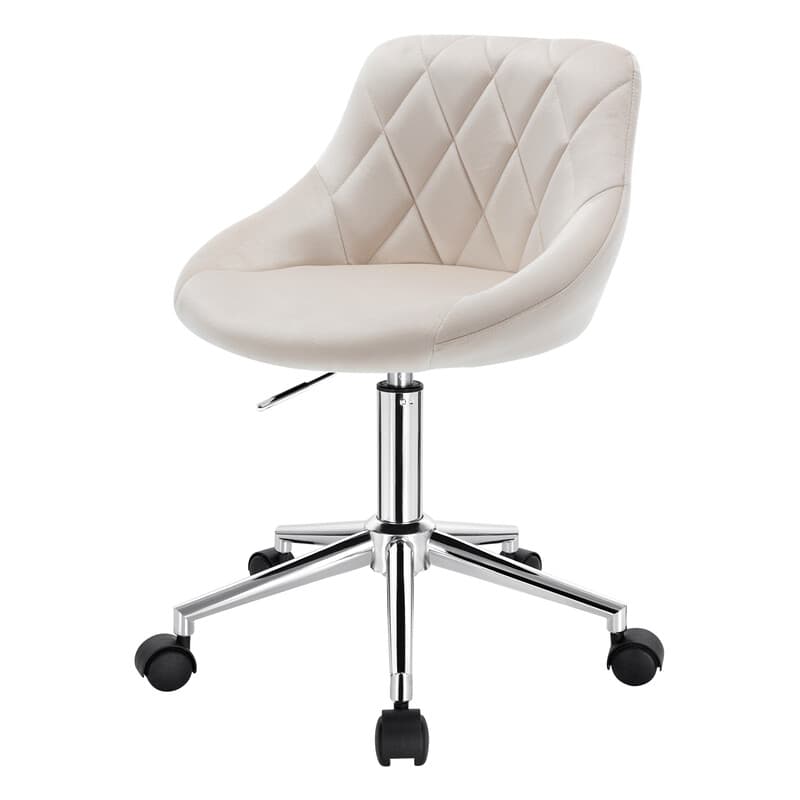EUGAD Höhenverstellbarer Bürostuhl, Drehhocker mit Rollen, Schminkstuhl für Schlafzimmer Studio Wohnzimmer Küche, 45.5-57.5 cm, PU, Schwarz,