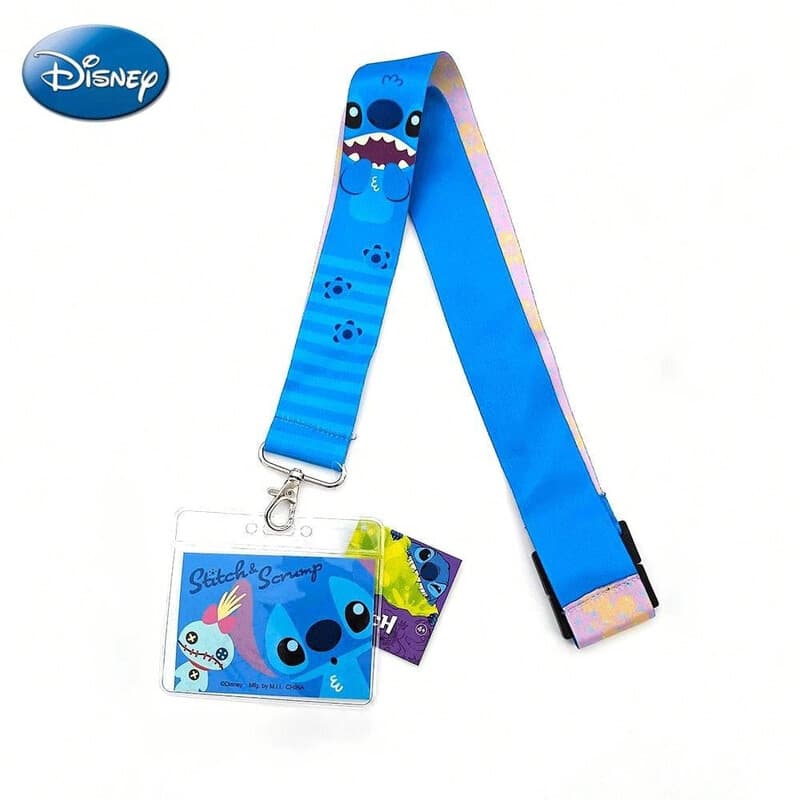 1 Stück Disney Stitch Scrump Schlüsselband & Ausweishalter. Offiziell lizenziert, Stitch-Themenfilme, Anime-Zubehör, lebendiger Charakterdruck,