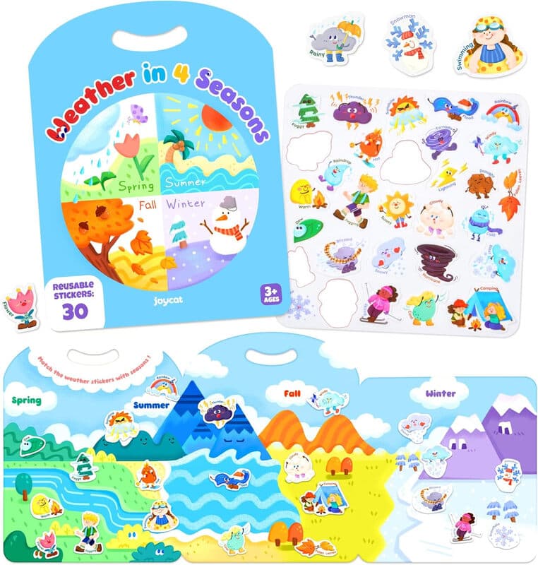 Wiederverwendbares Stickerbuch – Gelee-Sticker für Kleinkinder, Kinder-Sticker-Aktivitätsbuch, Reisenspielzeug für Familienreise, Auto &