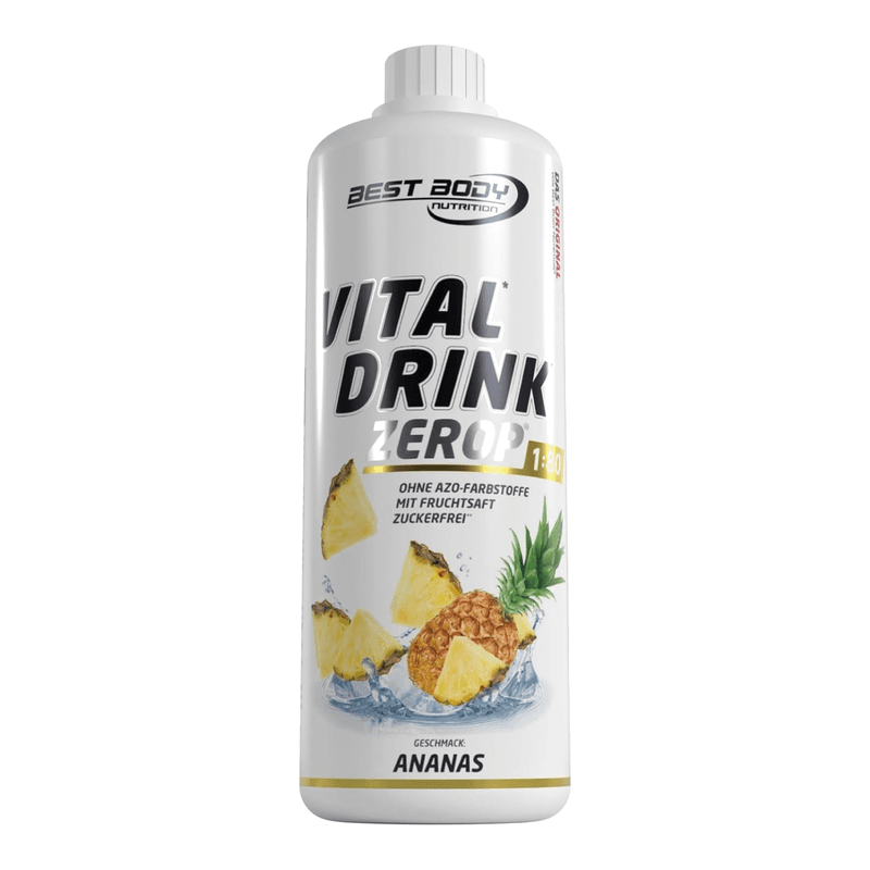 Best Body Nutrition Vital Drink Zero - Ananas - 1000 ml Flasche