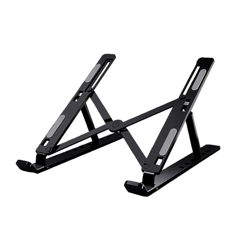 JORDAN&JUDY Laptopständer für 18 Zoll, aus schwarzem Aluminium, verstellbar, leichtgewichtig, ergonomisches Design