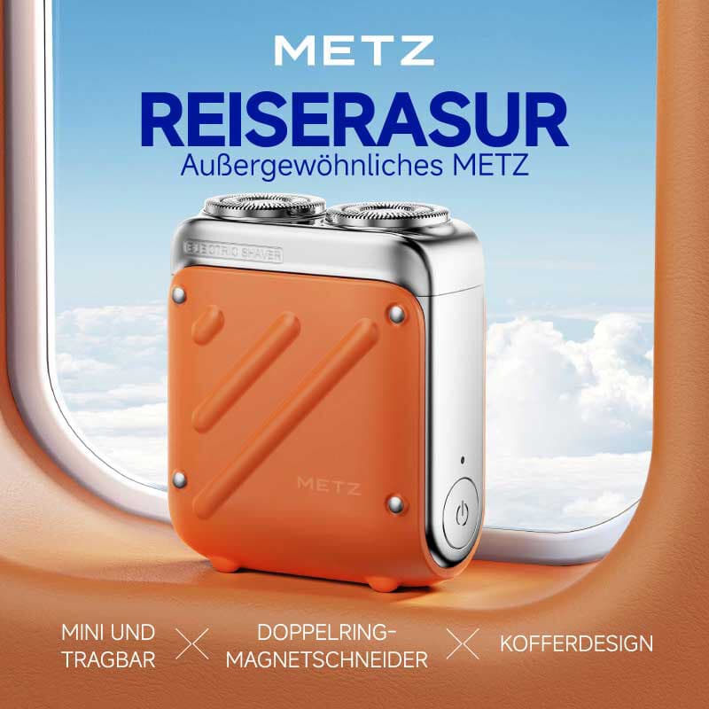 Metz Traveler Rasierapparat für Männer, mini & tragbar, vollständig wasserdicht, perfektes Qixi-Valentinstagsgeschenk für Freund, Ehemann und