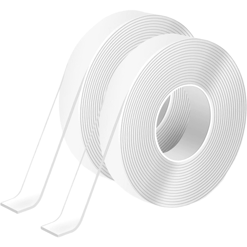 Art3d Nano-Gel-Klebeband - 6 Meter (2 Rollen x 3m), Breite 1,3 cm, superstark & abnehmbar, doppelseitiges Klebeband, beschädigungsfreie Befestigung