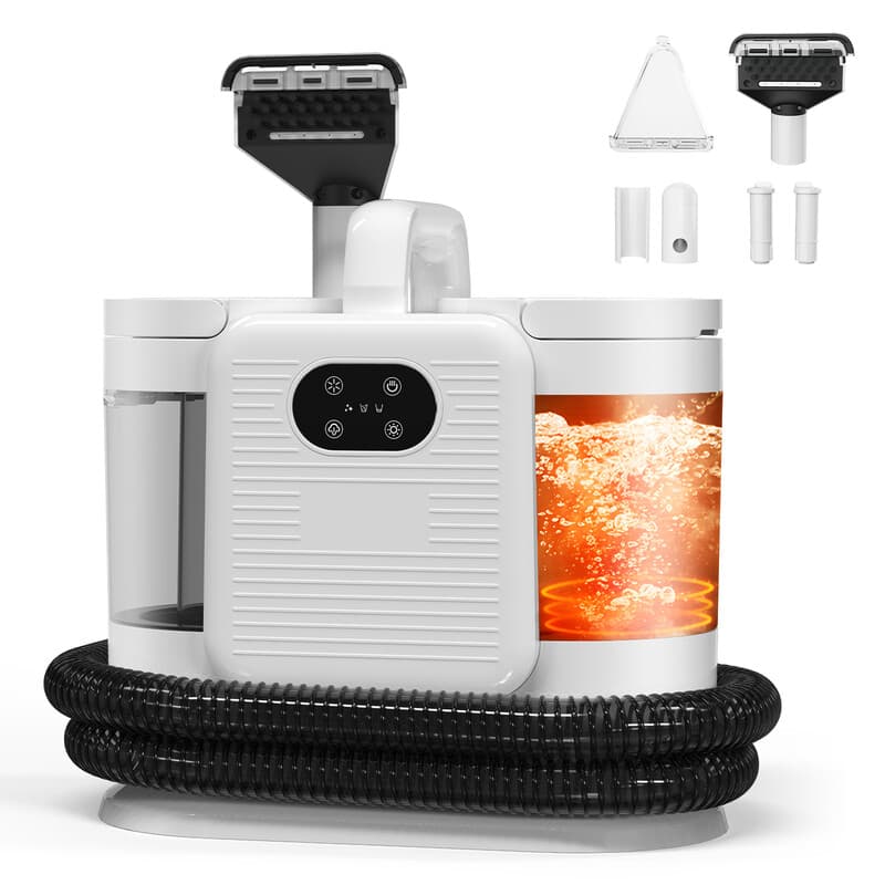 OMESER C988 Dampfreiniger für Teppiche, Sofas, Autositze, Betten und Stühle mit starker Saugkraft