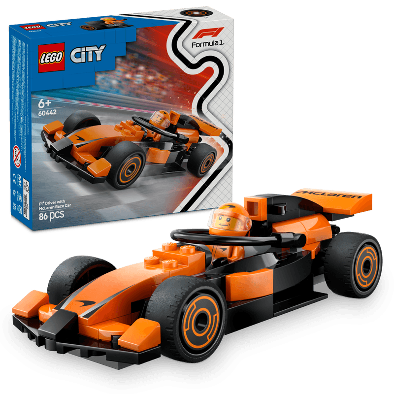 Lego 60442 City F1 Fahrer mit McLaren Rennwagen