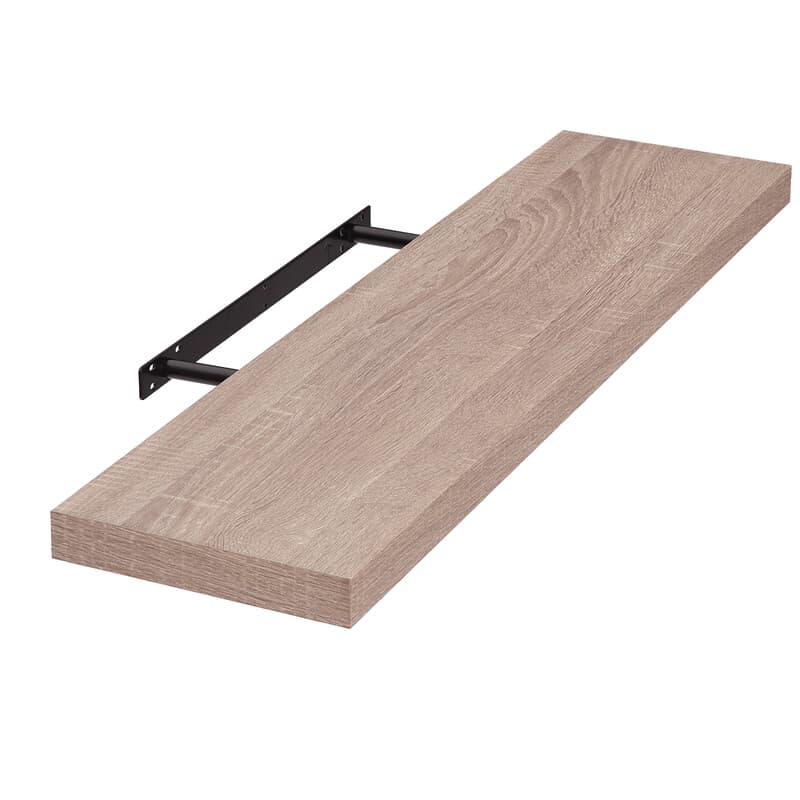 EUGAD Wandregal Wandboard Bücherregal Hängeregal DVD CD Regal Holzbrett 100cm Eiche 0118QJ