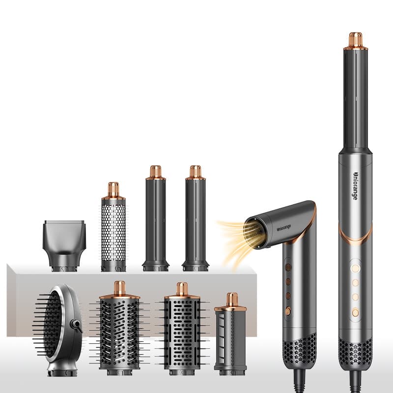 Uniorange M8 8-in-1-Multistyler-Haartrockner, 1400 W, 200 Millionen Ionen, 110.000 U/min, trocknet 4-mal schneller, Hochgeschwindigkeitsmotor