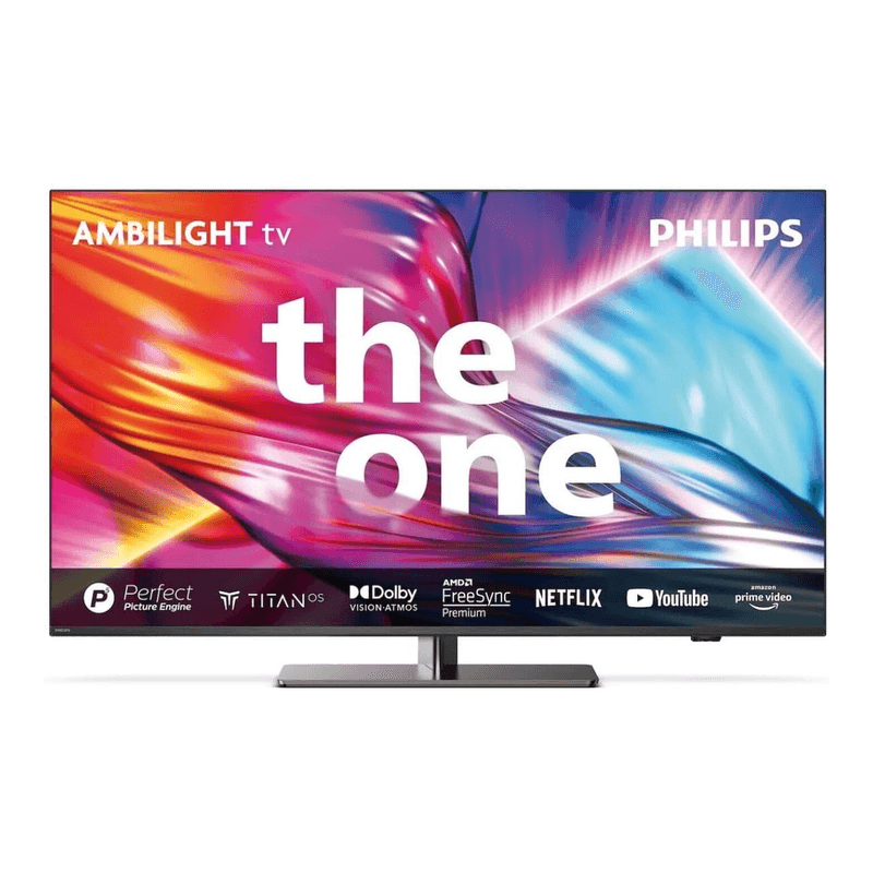 Philips Ambilight 65PUS8909 4K LED Smart-TV – 65 Zoll-Display mit pixelgenauer Ultra HD Titan OS Plattform und Dolby Atmos Sound, kompatibel mit