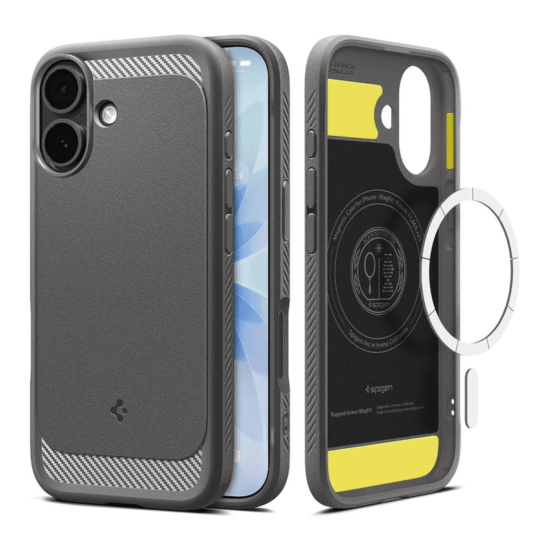 Spigen Rugged Armor Mag MagSafe Hülle für iPhone 17 - Grau