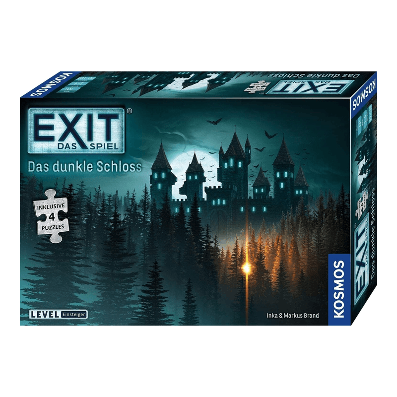 KOSMOS EXIT: Das dunkle Schloss - Spiel und Puzzle, Rätselraumspiel für Anfänger für 1-4 Spieler, ab 10 Jahren