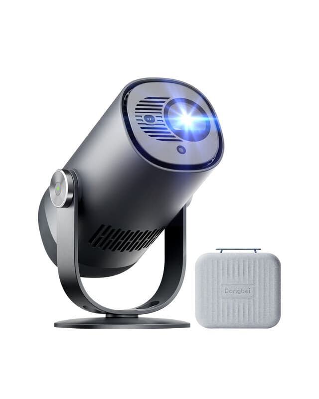 Dangbei Freedo Tragbarer Projektor 1080P, GTV mit lizenziertem Netflix, 2,5 Stunden Akkulaufzeit, 450 ISO-Lumen, 180-Zoll-Display, Dolby Audio, DLP