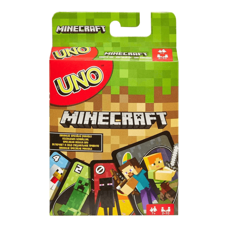 Uno Minecraft Kartenspiel, 112 Karten, 2-10 Spieler, ab 7 Jahren