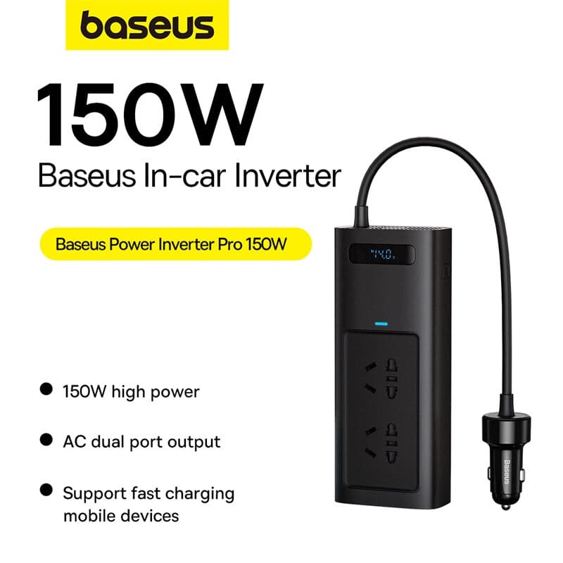 Baseus Stromumrichter Pro 150 W (220 V CN/EU) Schwarz