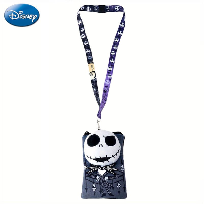 1 Stk. Disney The Nightmare Before Christmas Jack Plüsch-Kartenhalter mit Lanyard Offiziell lizenziert Skellington Halloween Town Cosplay-Accessoire