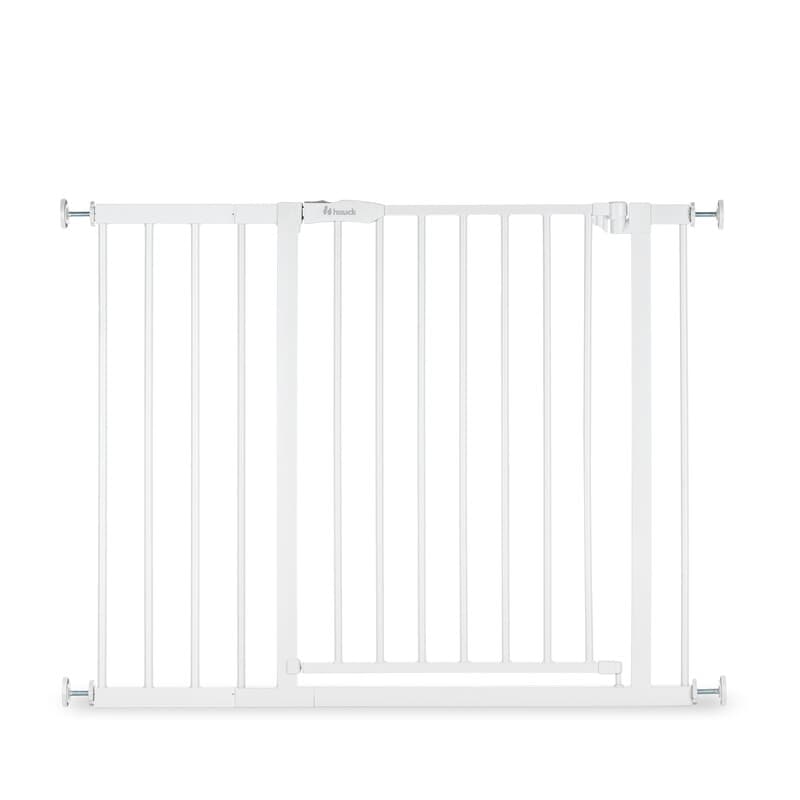 Hauck Türschutzgitter / Treppenschutzgitter Open N Stop 2 (75-80 cm) inkl. 21 cm Verlängerung - Weiß
