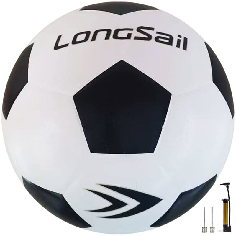 LONGSAIL Hochwertiger Gummifußball Größe 4 Reinweiß