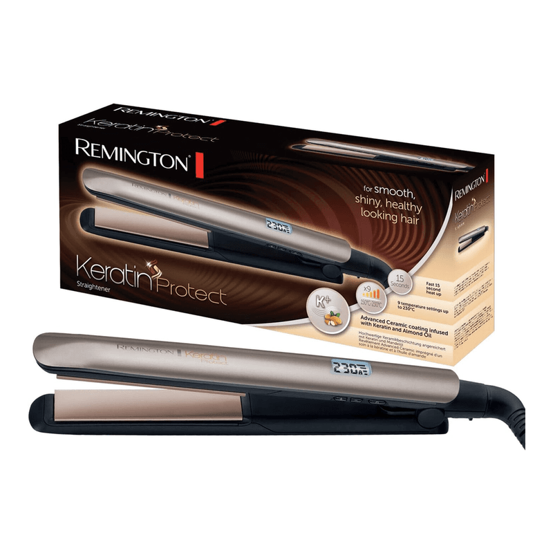 Remington S8540 Haarglätter mit LCD-Anzeige, 10 Temperaturstufen 150-230°C, 110 mm, Schwarz
