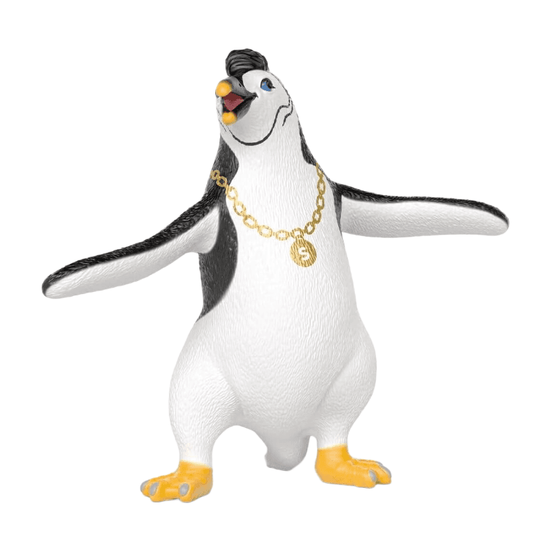 schleich Juri der Pinguin mit Goldkette