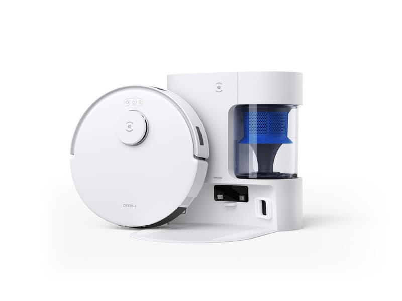 ECOVACS DEEBOT N20 Plus Saugroboter mit Wischfunktion, 8000 Pa Saugkraft, beutellose PureCyclone-Station, Anti-Hair Wrap, bis zu 300 Minuten Laufzeit,