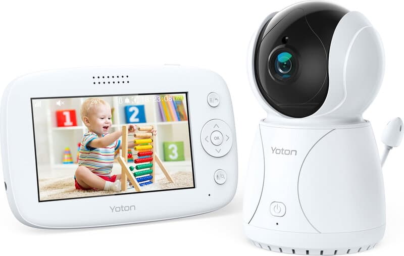 Yoton YB03 Baby-Monitor – 4,3 Zoll LCD, Temperaturüberwachung, Drehfunktion