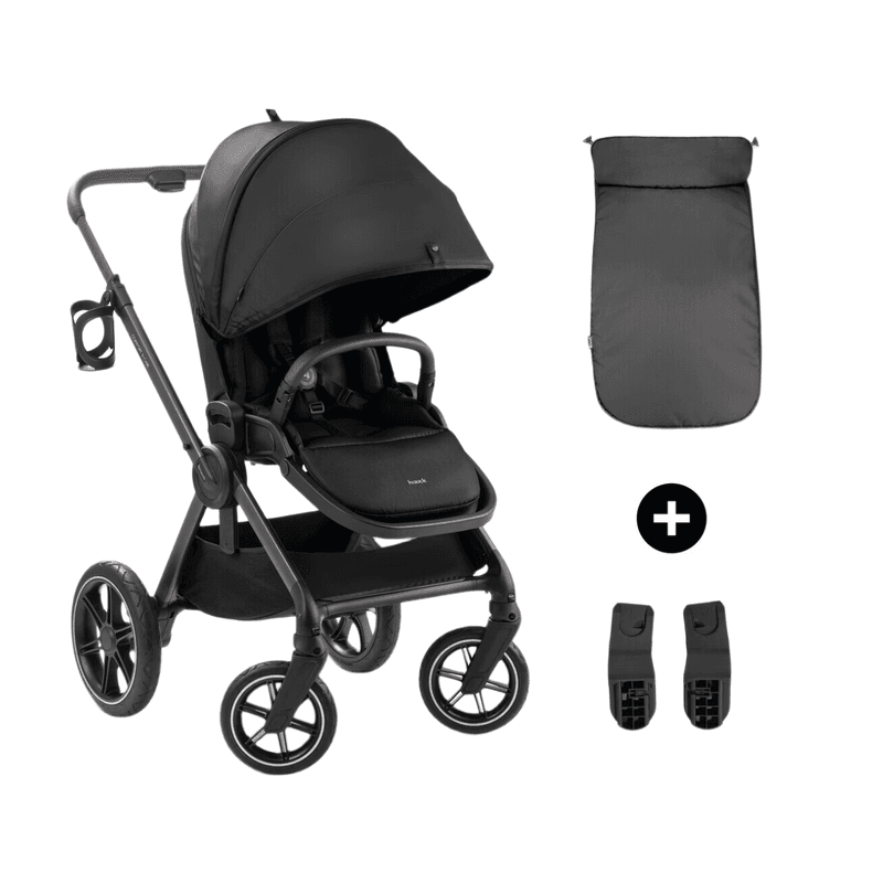 Hauck Buggy Comfort N Care inkl. Beindecke & Babyschalenadapter - Schwarz