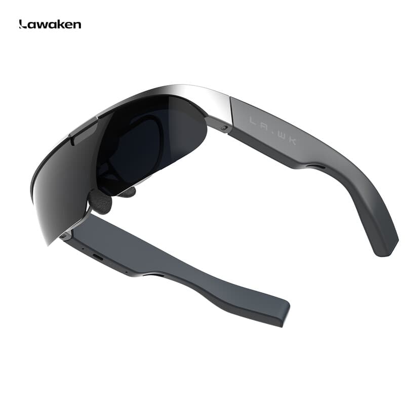 Lawaken LAWK ONE Sport AI+AR Smart-Brillen, integrierte Kamera zur Aufzeichnung von Fahrten, AR-HUD-Display für Navigation, freihändiges Wearable,