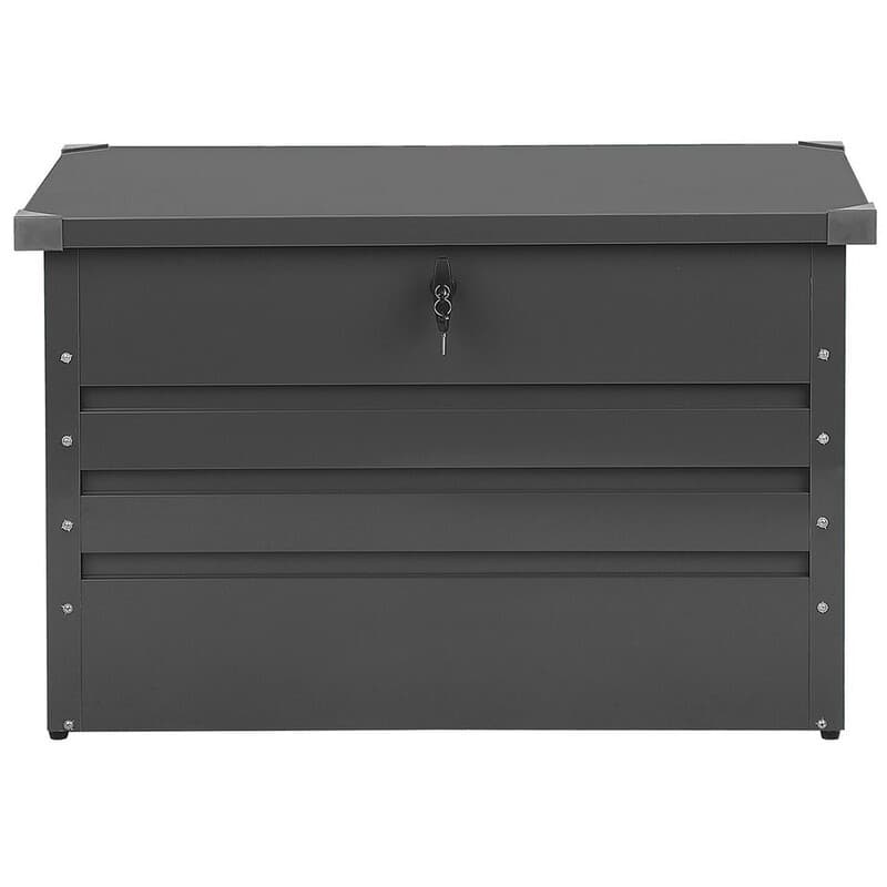 Beliani Garten-Aufbewahrungsbox 100 x 62 cm Dunkelgrau CEBROSA