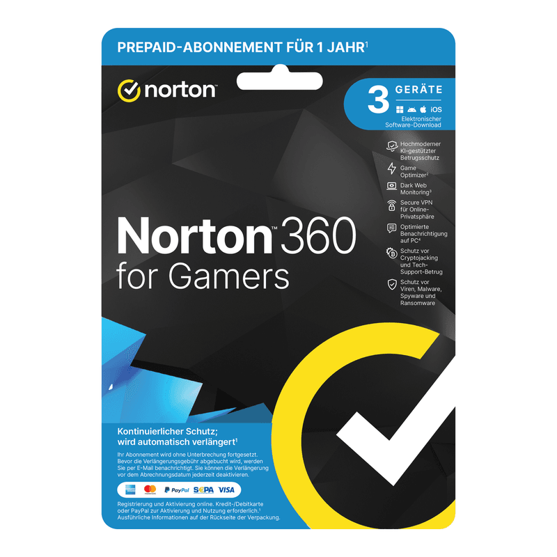 Norton 360 für Gamers 3 Geräte, 1 Jahr