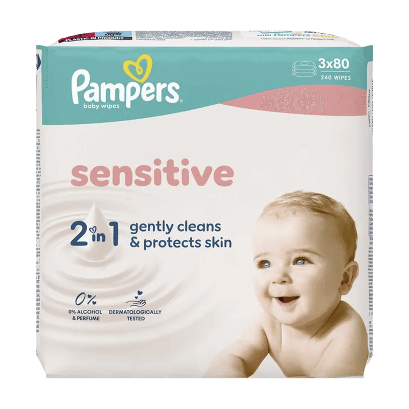 Pampers Feuchte Tücher Sensitive 3 x 80 Stück