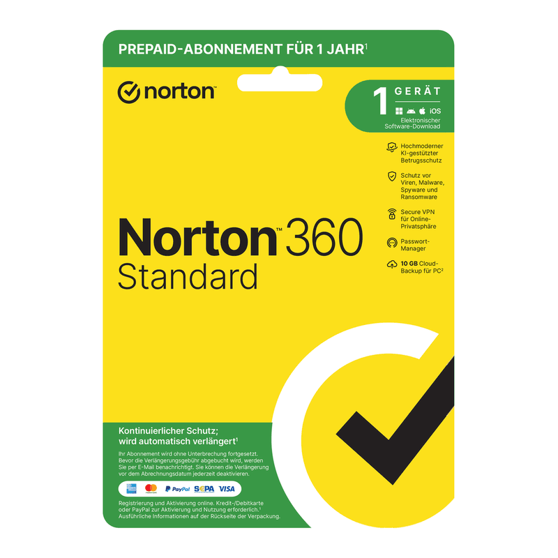 Norton 360 Standard 1 Gerät 1 Jahr