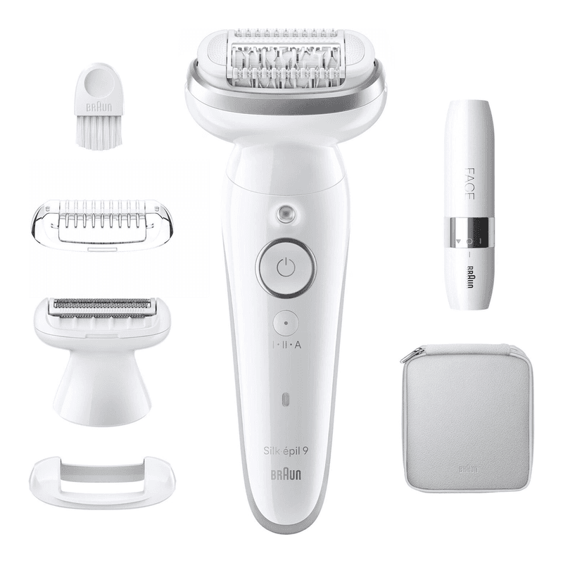 Braun Silk-épil 9 9-341 Epilierer Weiß/Silber