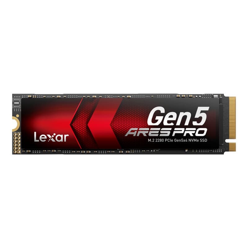 Lexar ARES PRO 2TB Gen5 NVME M.2 SSD, PCIe 5.0 x 4 Interne SSD, Bis zu 14.000 MB/s Lesegeschwindigkeit, Für KI-Anwendungen, AAA-Gaming,