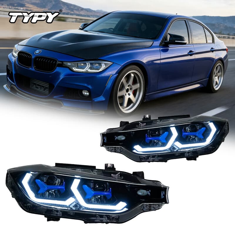 TYPY LED-Scheinwerfer für BMW 3er Serie F30, Scheinwerfer F35, 2012–2019, DRL (Tagesfahrlicht), Angel Eye, Autozubehör, 2 Stück