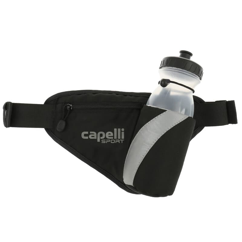 Capelli Sport Preformance Hüfttasche mit Wasserflasche, Reißverschlussfach und Reflexstreifen, Taschengröße: 31 x 20 cm