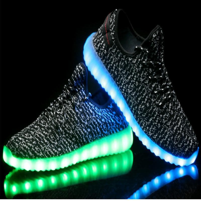 Led-Lichtwellenleiter-Schuhe für Herren und Damen, USB-Aufladung, leuchtende Turnschuhe, leuchtende Herren-Schuhe, Sportschuhe, Größe 25–46 44