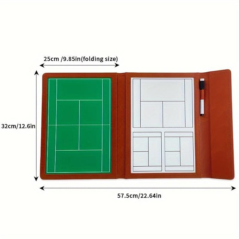 Tennis Trainer Tafel Klemmbrett Taktische Trainer Markierungstafel mit Ganzfeld & Halbfeld Tennis Whiteboard Coaching Tafel blau