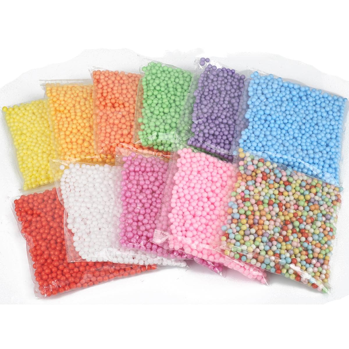 2–4 mm/5–10 mm mehrfarbige Schaumstoffkugeln, Mini-Perlen, Polystyrol-Styropor-Füller, Blasenball, DIY, Hochzeit, Weihnachten, Party-Dekoration