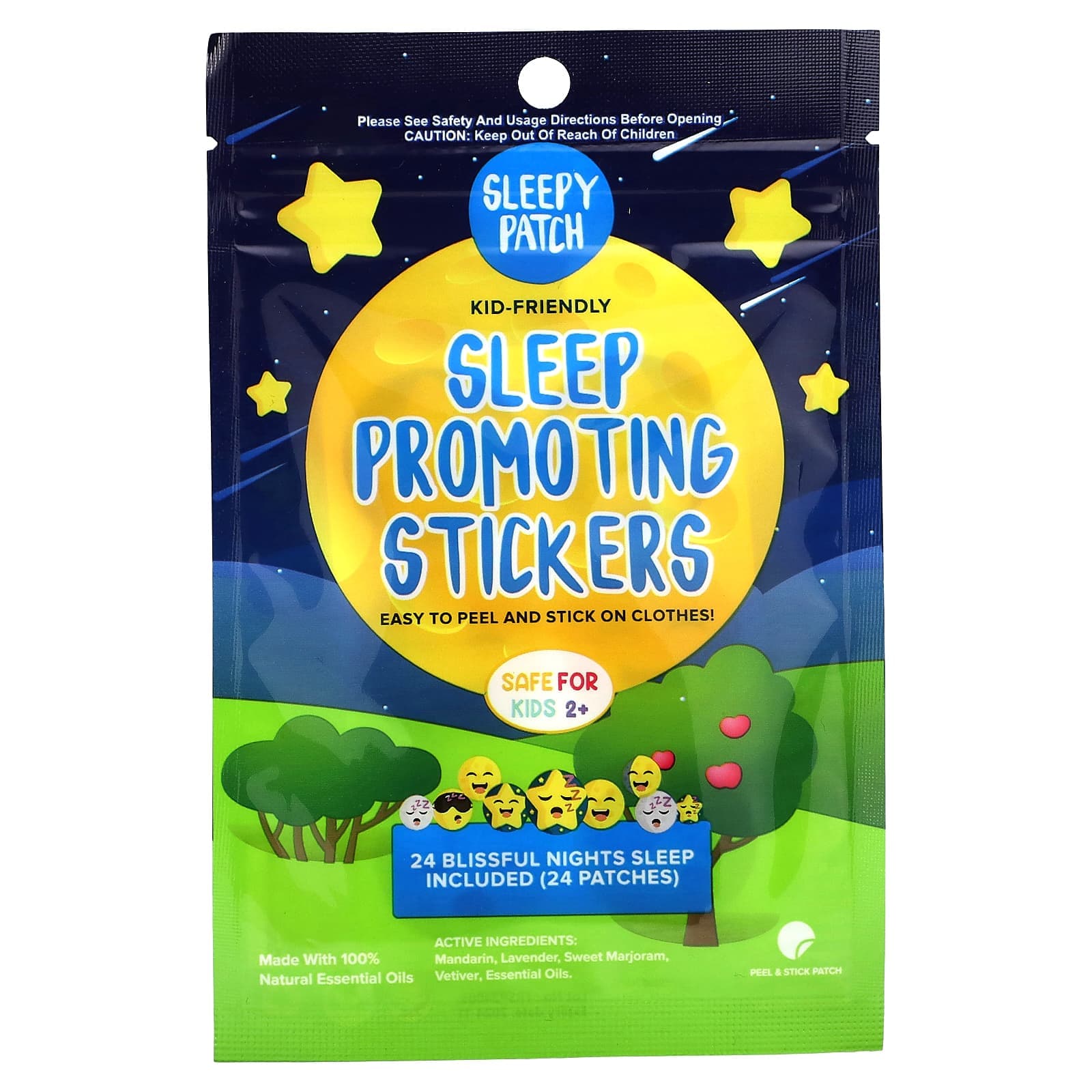 NATPAT, Sleepy Patches, Schlaffördernde Aufkleber, für Kinder ab 2 Jahren, 24 Packungen