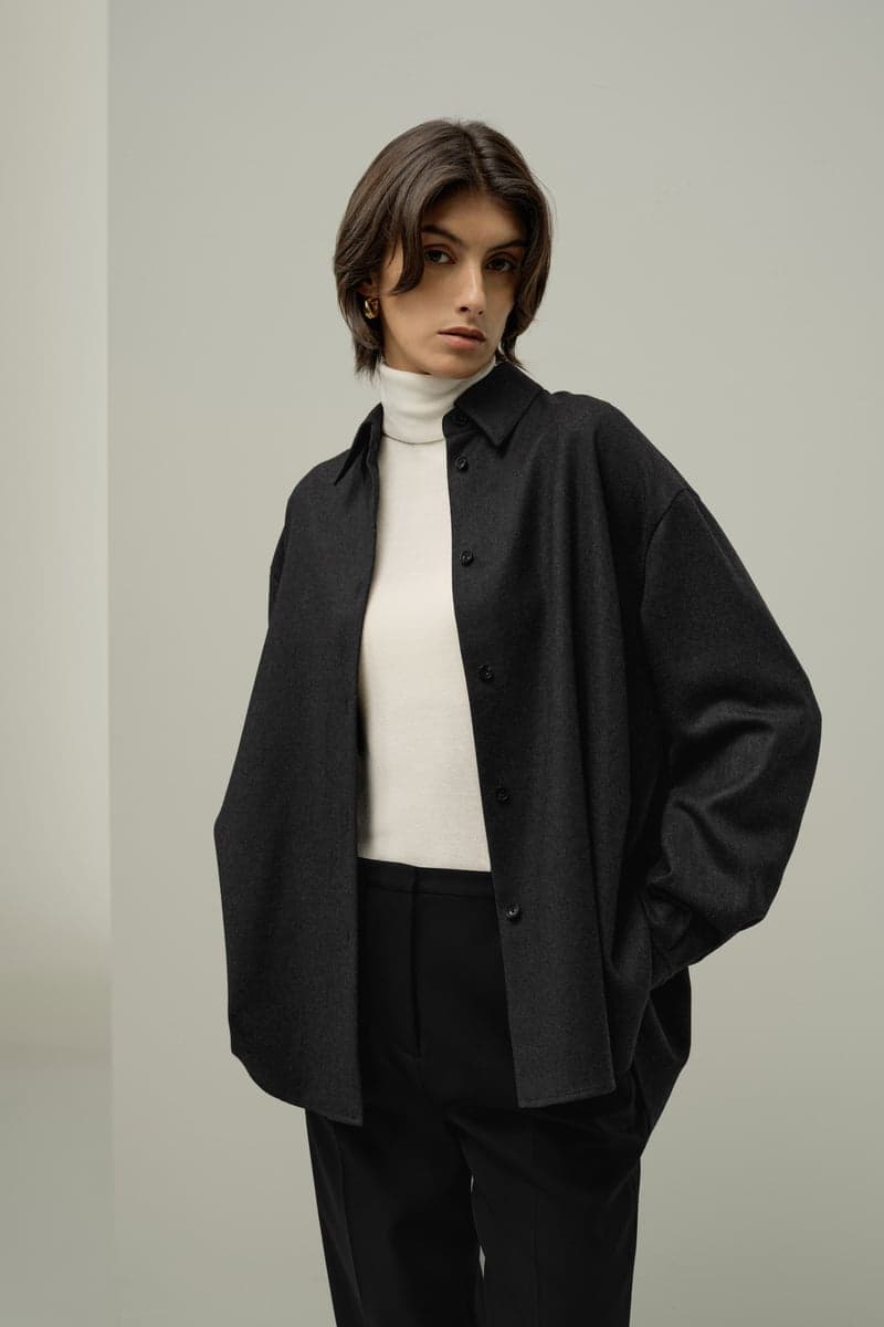 LILYSILK Seiden-Wollmischung Oversize Warmes Hemd Umweltfreundlich Und Ungiftig DE Donner XL
