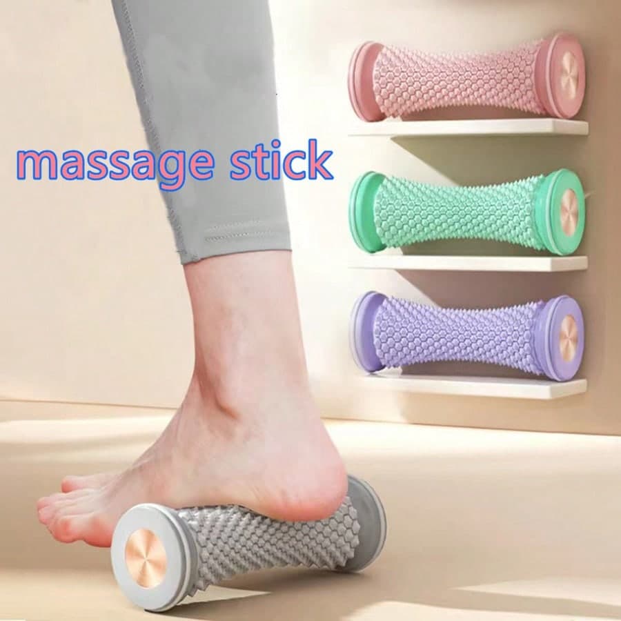 1 Stück Yoga Massagerolle, Muskelentspannungsrolle für Fuß/Hand/Bein, tragbares Hand- und Fußmassagegerät, geeignet für nach dem Training,