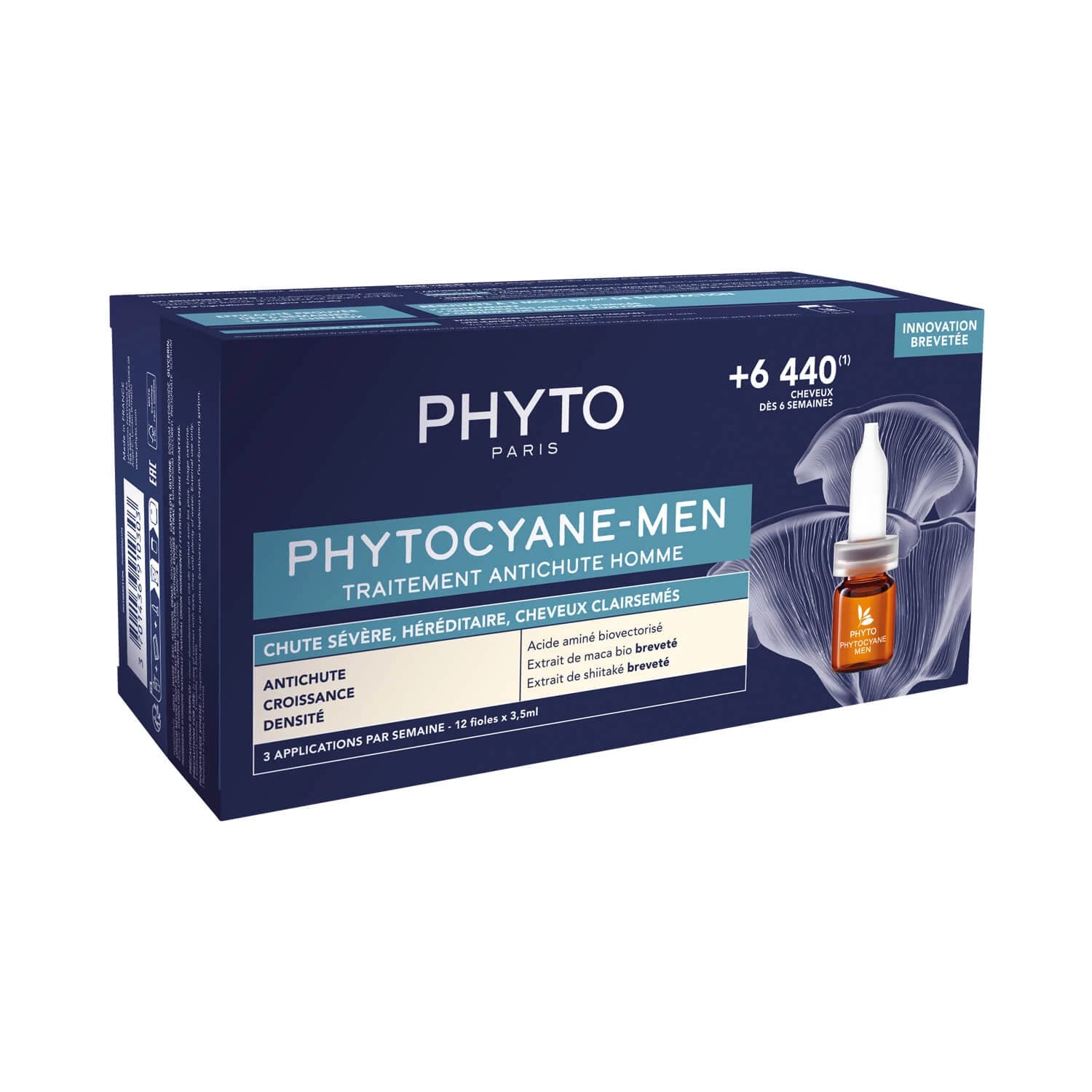 Phyto Phytocyane, Haarausfallbehandlung für Männer, Ampullen, 12 Einheiten